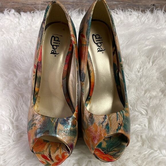 Diba Womens High Heel Stilettos Multi Color Floral Size 9M Floral Woodsy - Picture 16 of 17